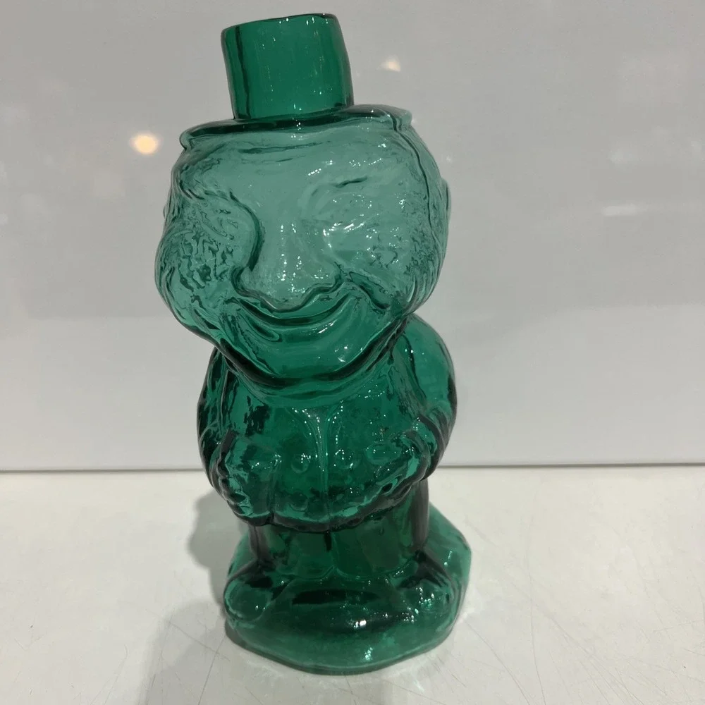 Vtg Tiara Indiana Glass W C FIELDS Teal Color Mountaineer Man 10